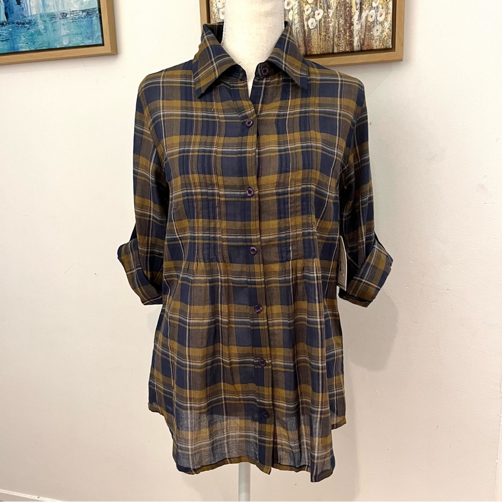 NWT RVCA Lafayette Plaid Button Down Shirt (Small)